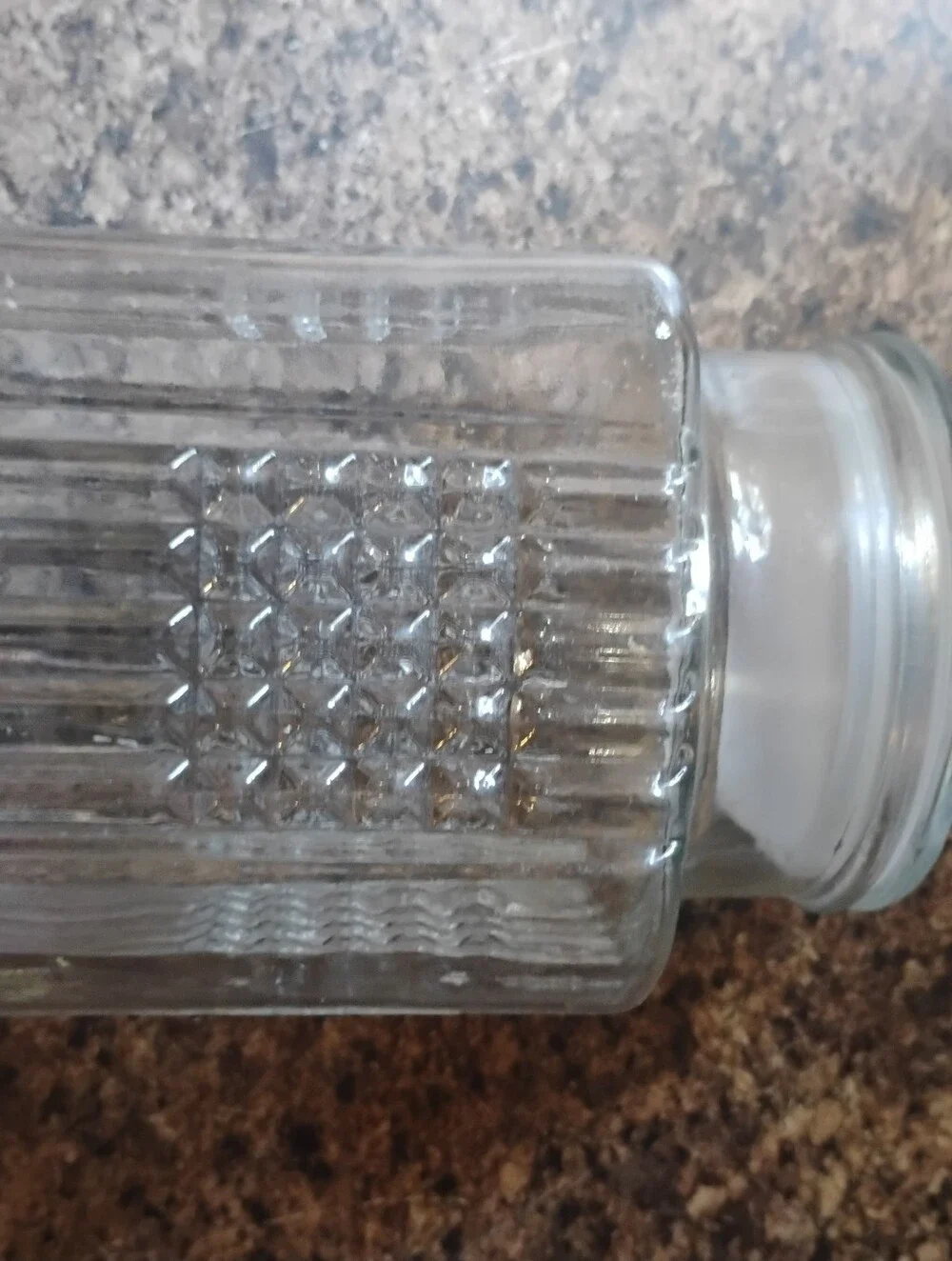 KOSMOS vintage glass kitchen storage jar container canister square vertical